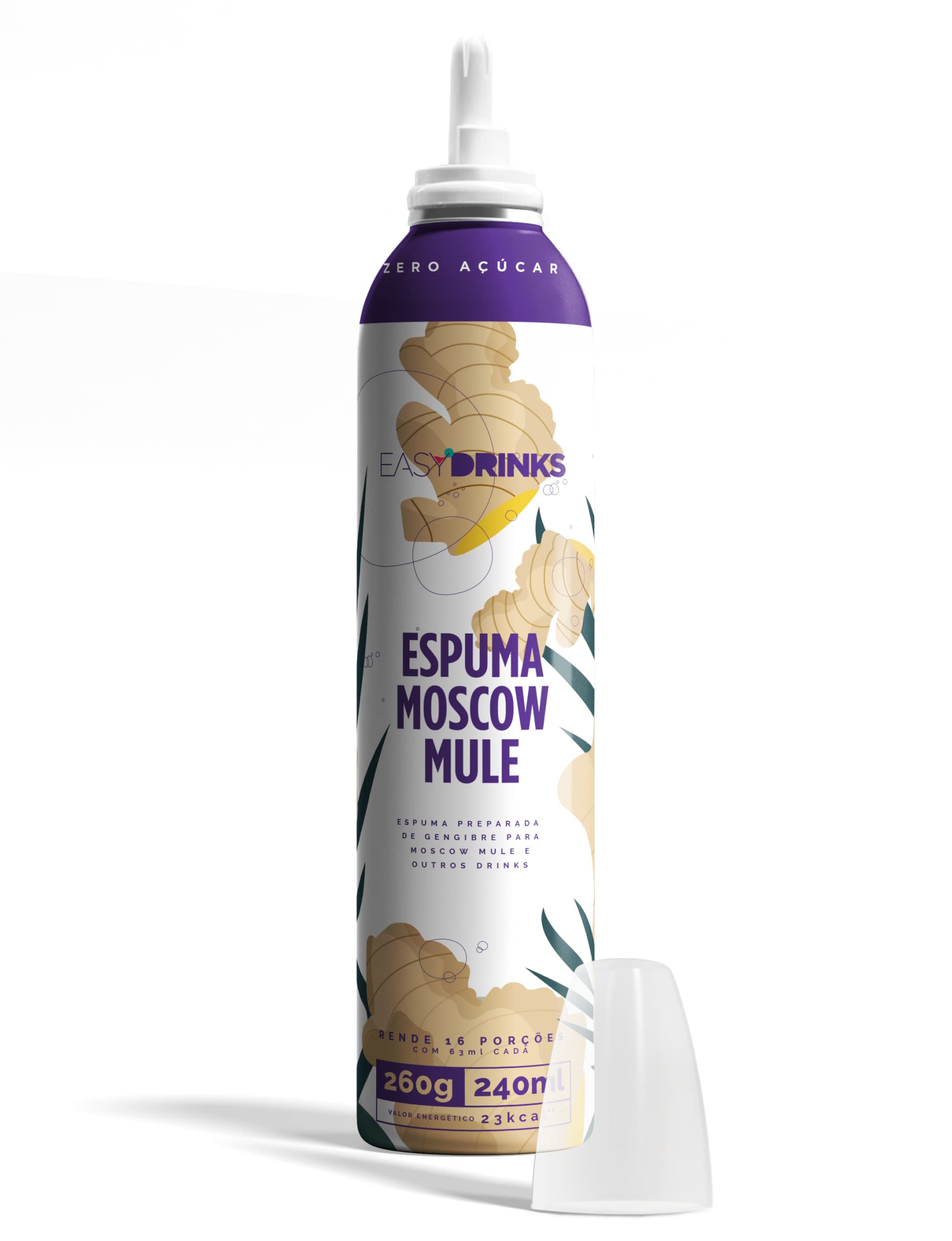 Easy Drinks - Spray de Espuma de Gengibre Zero (Moscow Mule
